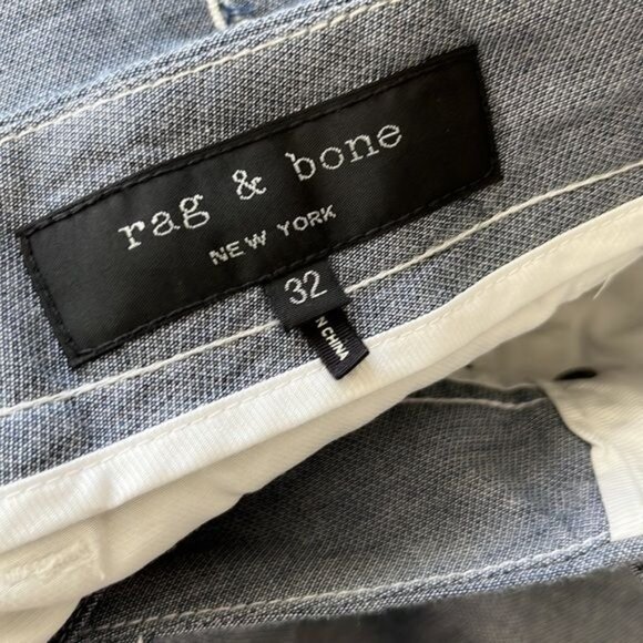 rag & bone Chambray Flat Front Twill Shorts - Picture 8 of 10